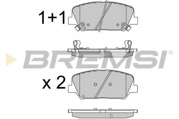 BREMSI 24917 Комплект гальмівних колодок, дискове гальмо