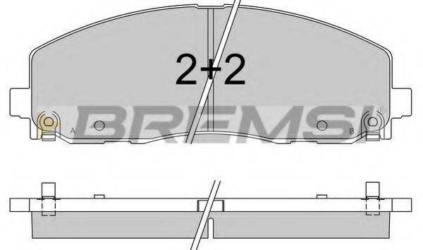BREMSI 25378 Комплект гальмівних колодок, дискове гальмо
