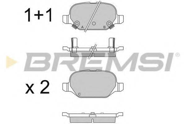 BREMSI 25412 Комплект гальмівних колодок, дискове гальмо