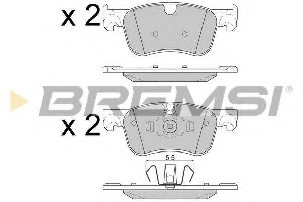 BREMSI BP3597 Комплект гальмівних колодок, дискове гальмо