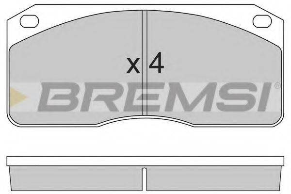 BREMSI 21302 Комплект гальмівних колодок, дискове гальмо