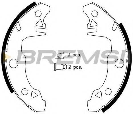 BREMSI 1250 Комплект гальмівних колодок