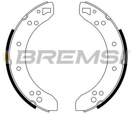 BREMSI GF0198 Комплект гальмівних колодок