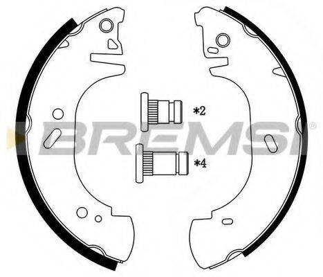 BREMSI GF0233 Комплект гальмівних колодок