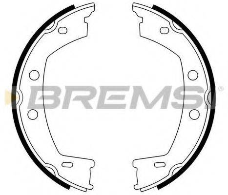 BREMSI 1156 Комплект гальмівних колодок, стоянкова гальмівна система