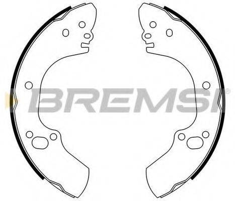 BREMSI 2707 Комплект гальмівних колодок