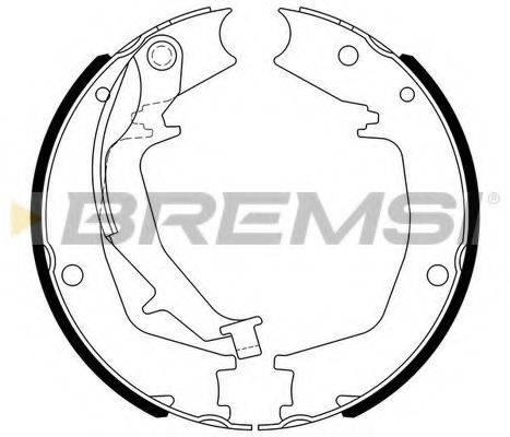 BREMSI GF0727 Комплект гальмівних колодок, стоянкова гальмівна система