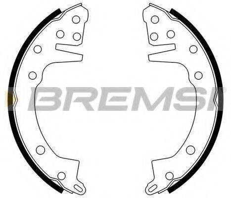 BREMSI 1235 Комплект гальмівних колодок