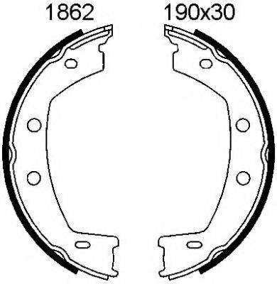 BSF 1862 Комплект гальмівних колодок, стоянкова гальмівна система