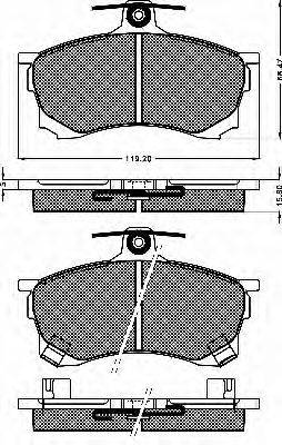 BSF 10397 Комплект гальмівних колодок, дискове гальмо