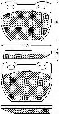 BSF 10757 Комплект гальмівних колодок, дискове гальмо