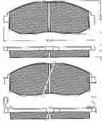 BSF 10767 Комплект гальмівних колодок, дискове гальмо