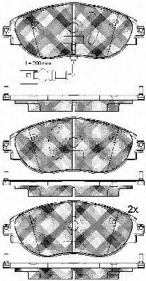 SAMKO 05P1734 Комплект гальмівних колодок, дискове гальмо