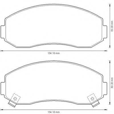 BENDIX 572567B Комплект гальмівних колодок, дискове гальмо