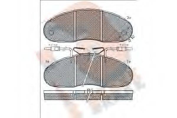 R BRAKE 20984 Комплект гальмівних колодок, дискове гальмо