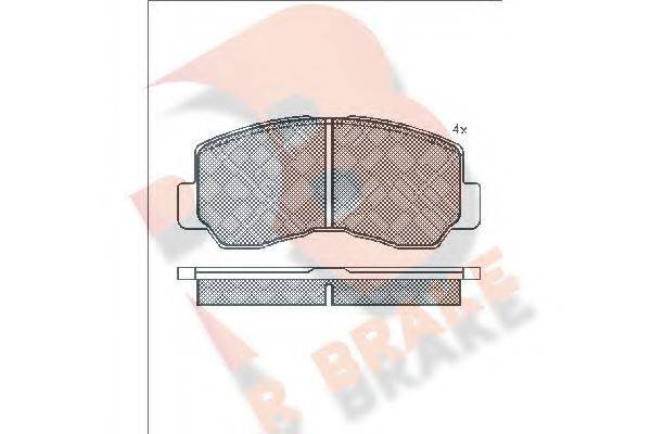 R BRAKE RB0623 Комплект гальмівних колодок, дискове гальмо