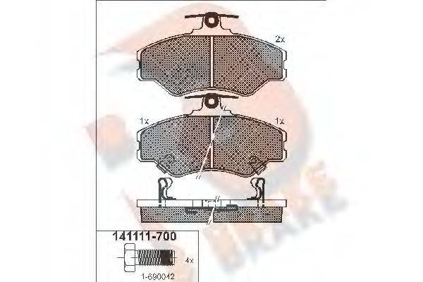 R BRAKE 23081 Комплект гальмівних колодок, дискове гальмо