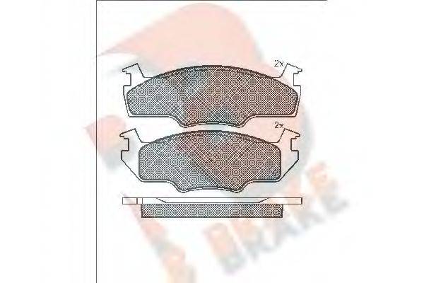 R BRAKE 20603 Комплект гальмівних колодок, дискове гальмо
