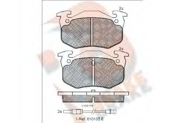 R BRAKE RB0535 Комплект гальмівних колодок, дискове гальмо