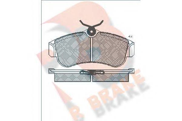 R BRAKE 23069 Комплект гальмівних колодок, дискове гальмо