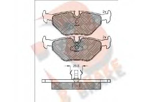 R BRAKE 20995 Комплект гальмівних колодок, дискове гальмо
