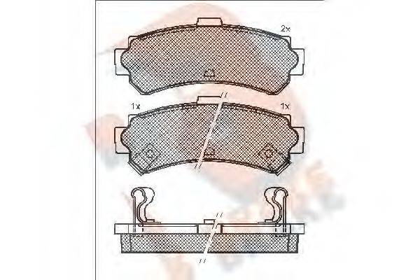 R BRAKE 23024 Комплект гальмівних колодок, дискове гальмо