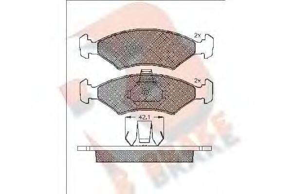 R BRAKE 23103 Комплект гальмівних колодок, дискове гальмо