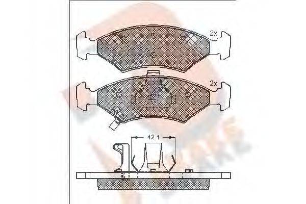 R BRAKE RB1231 Комплект гальмівних колодок, дискове гальмо