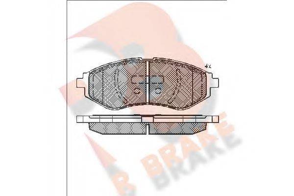 R BRAKE 23974 Комплект гальмівних колодок, дискове гальмо