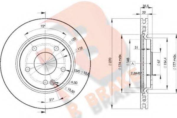 R BRAKE 78RBD22112