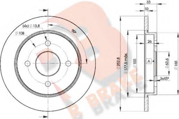 R BRAKE 78RBD27969