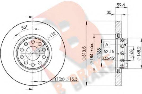 R BRAKE 78RBD28015