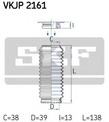 SKF VKJP2161 Комплект пильника, рульове керування
