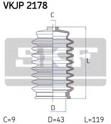 SKF VKJP2178 Комплект пильника, рульове керування