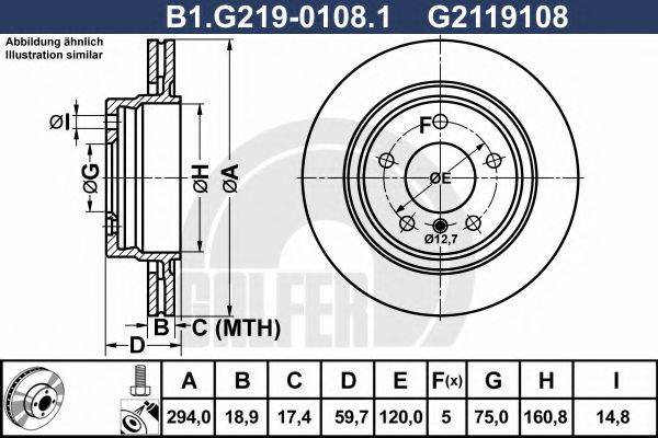 GALFER B1G21901081 гальмівний диск