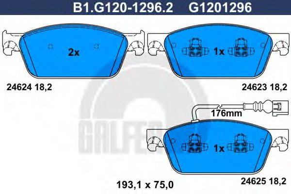 GALFER 24623 Комплект гальмівних колодок, дискове гальмо