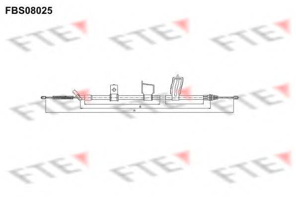 HELLA 8AS355661011 Трос, стоянкова гальмівна система