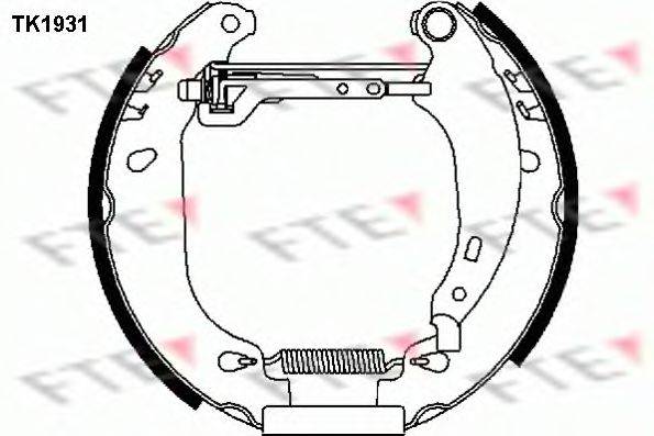 FTE TK1931 Комплект гальмівних колодок