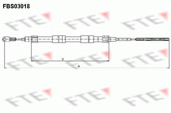 FTE FBS03018 Трос, стоянкова гальмівна система