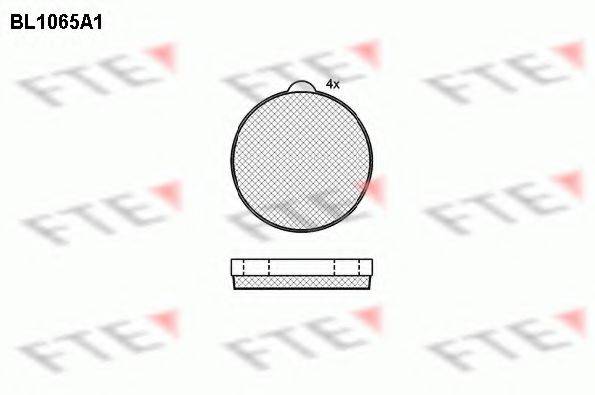 FTE 20371 Комплект гальмівних колодок, дискове гальмо
