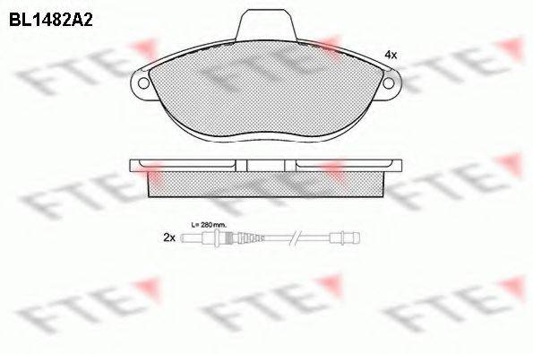 FTE 23003 Комплект гальмівних колодок, дискове гальмо