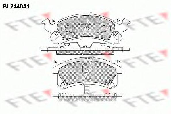 OPEL 12510050 Комплект гальмівних колодок, дискове гальмо