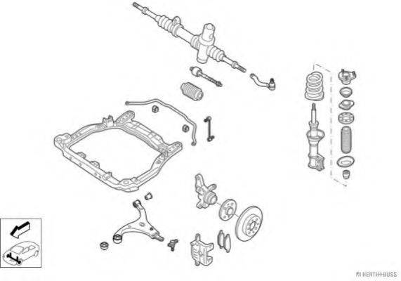 HERTH+BUSS JAKOPARTS N04778VA Рульове управління; Підвіска колеса