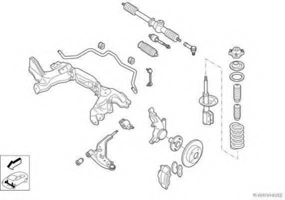 HERTH+BUSS JAKOPARTS N00281VA Рульове управління; Підвіска колеса