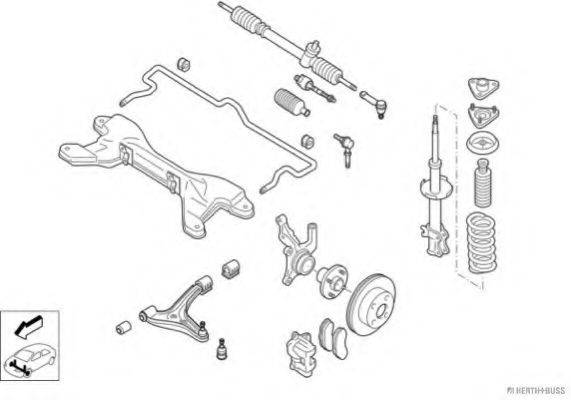 HERTH+BUSS JAKOPARTS N00393VA Рульове управління; Підвіска колеса