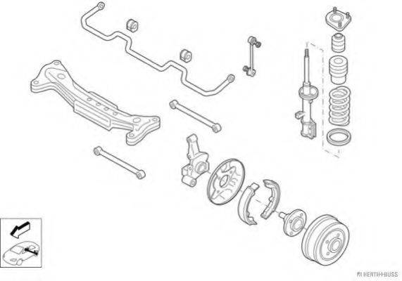HERTH+BUSS JAKOPARTS N00432HA Рульове управління; Підвіска колеса