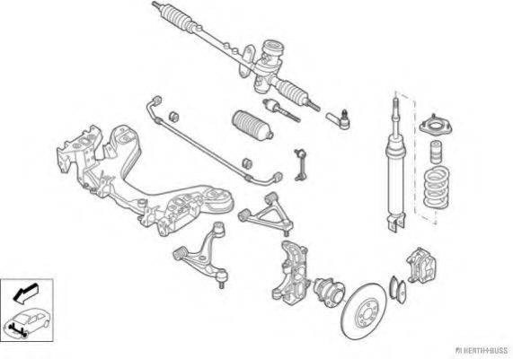 HERTH+BUSS JAKOPARTS N03305VA Рульове управління; Підвіска колеса
