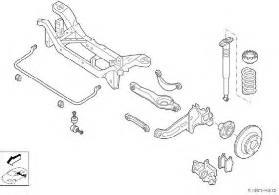 HERTH+BUSS JAKOPARTS N03316HA Рульове управління; Підвіска колеса