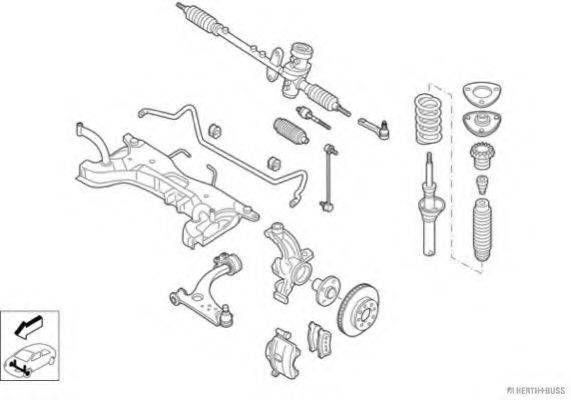 HERTH+BUSS JAKOPARTS N03317VA Рульове управління; Підвіска колеса