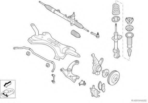 HERTH+BUSS JAKOPARTS N03460VA Рульове управління; Підвіска колеса